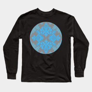 Turquoise Tangle - sky blue, aqua & grey pattern Long Sleeve T-Shirt